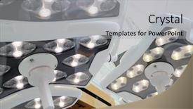  Presentation with surgery - Presentation having close up of surgery lamp background and a  colored foreground