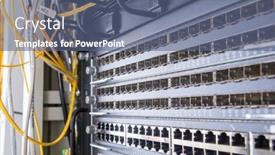  Presentation with ethernet - Slides featuring close-up-of-switch-panel background and a ocean colored foreground