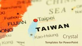  Presentation with taiwan - Beautiful theme featuring up of taiwan on map backdrop and a soft green colored foreground
