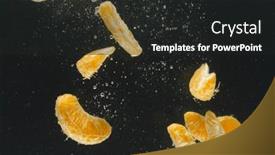  Presentation with fruit water - Slide deck having close-up-of-tangerine-segments and a dark gray colored foreground