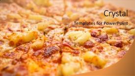  Presentation with hawaiian - Slide deck having close up of tasty hawaiian background and a yellow colored foreground