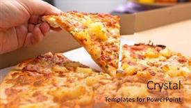  Presentation with dry pineapple close up many - PPT theme enhanced with close up of tasty hawaiian background and a  colored foreground