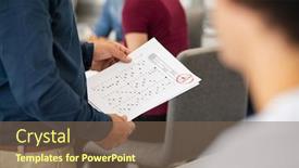  Presentation with high school students - Theme enhanced with close-up-of-teacher-hands background and a violet colored foreground