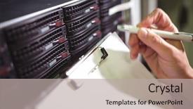  Presentation with mounted mount etna volcano - Amazing PPT theme having up of technician maintaining record backdrop and a soft green colored foreground