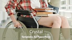  Presentation with college - Theme with close-up-of-teenage-girl background and a gray colored foreground