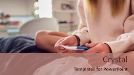  Presentation with teenage pregnancy - Slide deck with close-up-of-teenage-girl background and a coral colored foreground