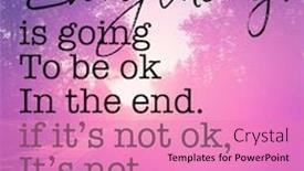  Presentation with pink - Presentation theme having close-up-of-text background and a coral colored foreground