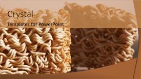  Presentation with instant noodle - PPT theme consisting of close-up-of-textured background and a  colored foreground