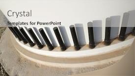  Presentation with base - Presentation design with close-up-of-the-base background and a white colored foreground