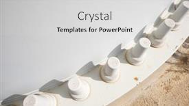  Presentation with wind turbines - Theme with close-up-of-the-base background and a light gray colored foreground