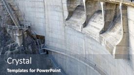  Presentation with mountains - Presentation theme with close-up-of-the-calcon background and a ocean colored foreground