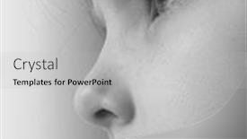  Presentation with child of god - PPT theme consisting of close-up-of-the-child background and a light gray colored foreground