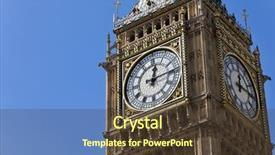  Presentation with parliament westminster london england - PPT layouts featuring close up of the clock background and a tawny brown colored foreground