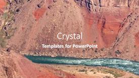  Presentation with grand canyon - Slide deck having close-up-of-the-colorado background and a coral colored foreground