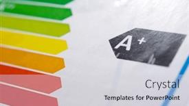  Presentation with energy label - PPT theme featuring close-up-of-the-eu and a light gray colored foreground