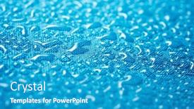  Presentation with backpack - PPT theme with close-up-of-the-fabric background and a teal colored foreground