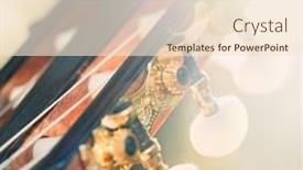  Presentation with classical guitar - Presentation theme featuring close-up-of-the-guitar background and a lemonade colored foreground