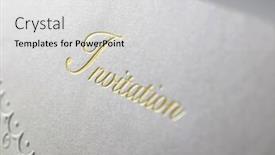  Presentation with invitation - Presentation design having close-up-of-the-invitation background and a light gray colored foreground