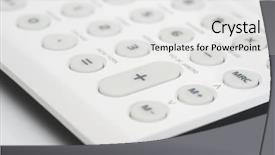  Presentation with calculator - Audience pleasing PPT theme consisting of close-up of the keypad backdrop and a white colored foreground