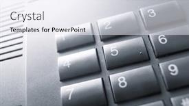  Presentation with retro - Presentation theme with close-up-of-the-keypad background and a sky blue colored foreground