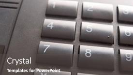  Presentation with retro - PPT layouts consisting of close-up-of-the-keypad background and a dark gray colored foreground