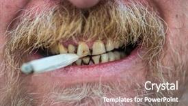  Presentation with beard - Presentation theme enhanced with close up of the mouth background and a  colored foreground
