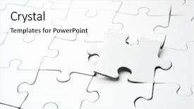  Presentation with puzzle pieces - Presentation theme consisting of close up of the pieces background and a  colored foreground