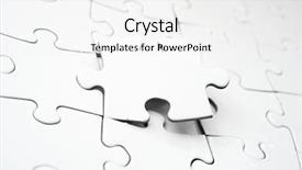  Presentation with puzzle pieces - Presentation design with close up of the pieces background and a  colored foreground