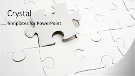  Presentation with puzzle pieces - Slide deck with close up of the pieces background and a white colored foreground