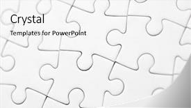  Presentation with puzzle pieces coming together - Beautiful slide set featuring close up of the pieces backdrop and a white colored foreground