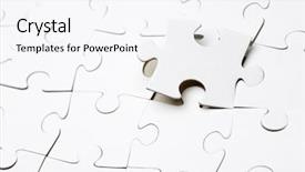  Presentation with puzzle pieces flying - Slides having close up of the pieces background and a white colored foreground