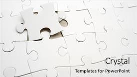  Presentation with puzzle pieces - Theme having close up of the pieces background and a white colored foreground