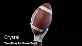  Presentation with american football - Colorful presentation design enhanced with close-up-of-the-raised backdrop and a black colored foreground