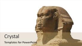  Presentation with egypt - Cool new slides with close-up of the sphinx backdrop and a coral colored foreground