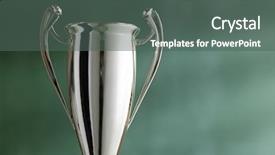  Presentation with trophy - Slide deck featuring close up of the trophy in front of blackboard background and a dark gray colored foreground