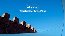  Presentation with castle wall - Slide set having close-up-of-the-wall background and a  colored foreground