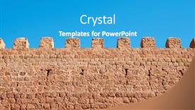  Presentation with castle wall - Slides with close-up-of-the-wall background and a  colored foreground