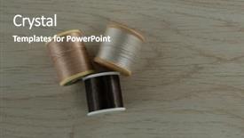  Presentation with close up of cinnamon roll - Colorful theme enhanced with close-up of thread rolls backdrop and a  colored foreground