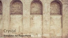  Presentation with arches - Slides having close-up-of-three-arches background and a soft green colored foreground