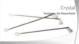  Presentation with club - Cool new slides with close-up-of-three-golf backdrop and a white colored foreground