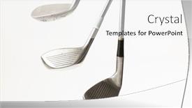  Presentation with sports golf - Presentation theme enhanced with close-up-of-three-golf background and a white colored foreground