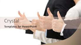  Presentation with teamwork cooperation - Slide deck having views of iconic lake louise background and a light gray colored foreground