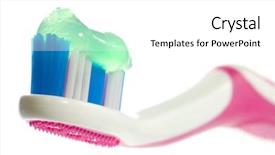  Presentation with toothpaste - Presentation design with close-up of toothbrush background and a white colored foreground