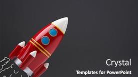  Presentation with rocket - Slides having close-up-of-toy-rocket background and a dark gray colored foreground