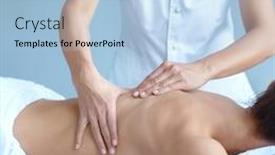  Presentation with skin care - Presentation theme featuring close-up-of-traditional-healing background and a light blue colored foreground