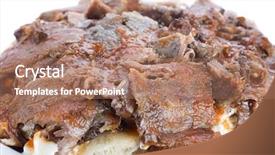  Presentation with kebab - Colorful presentation design enhanced with ques - close up of traditional turkish backdrop and a coral colored foreground