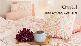  Presentation with flower - Cool new slide deck with close-up-of-tray backdrop and a lemonade colored foreground