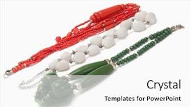  Presentation with indian flag - Presentation theme consisting of close-up of tricolor necklaces background and a white colored foreground
