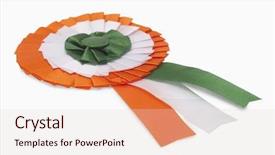  Presentation with india tricolor - Audience pleasing PPT layouts consisting of close-up of tricolor ribbon backdrop and a lemonade colored foreground