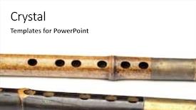  Presentation with flutes - Theme with close-up of two chinese background and a white colored foreground